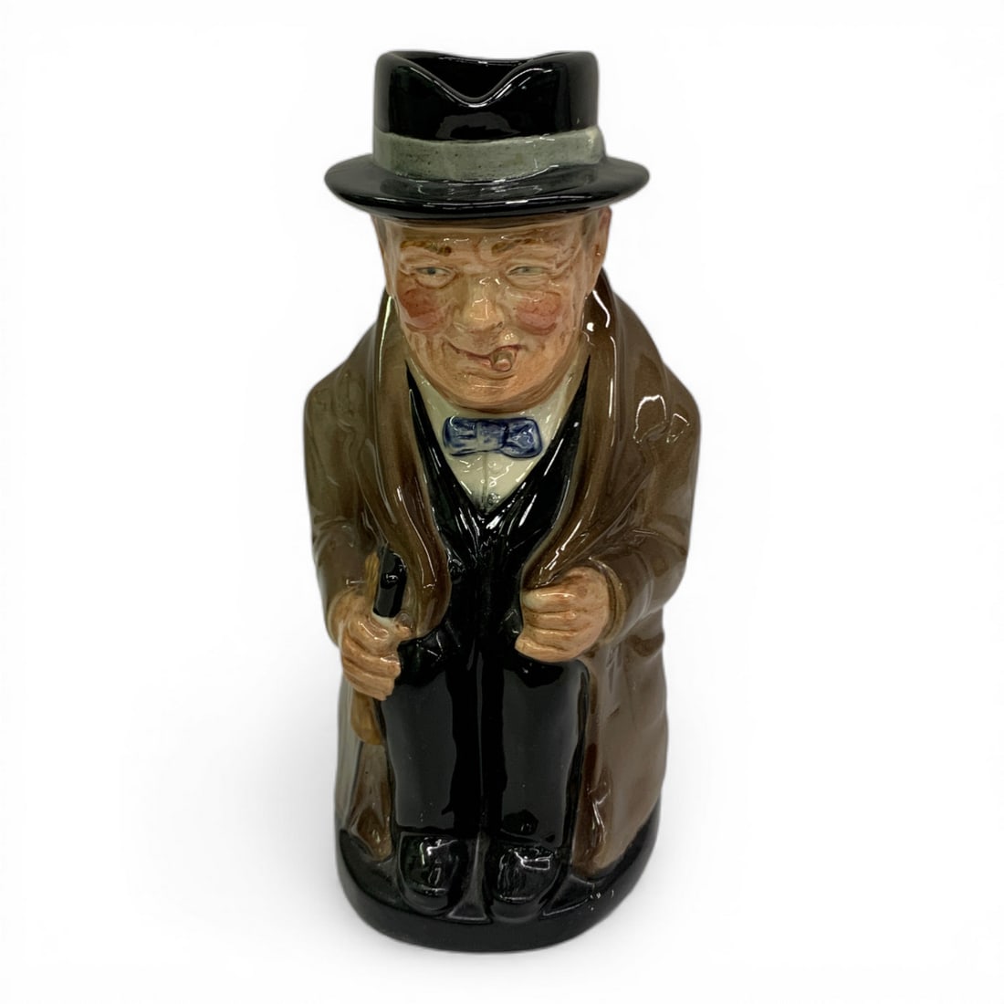 Royal Doulton Glazed Stein, Winston Churchill: 9" Tall - Bears Mark On Bottom: Royal Doulton, Made In England, Winston Churchill