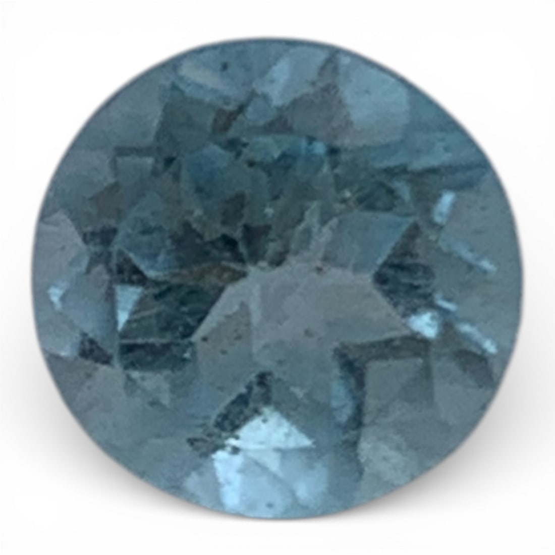 Faceted Clear Blue Topaz Gemstone: 6.5mm DiameterGemstones Tested With Presidium Gem Tester Il - Berners Does Not Guarantee Authenticity Of Gemstones