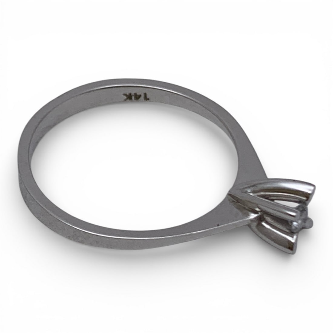 14k White Gold & Diamond Ring - 4