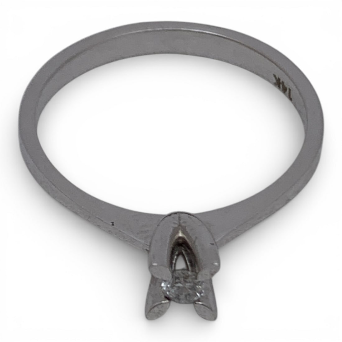 14k White Gold & Diamond Ring - 5