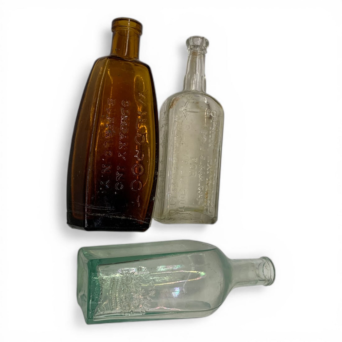 3 Glass Apothecary Bottles - 2