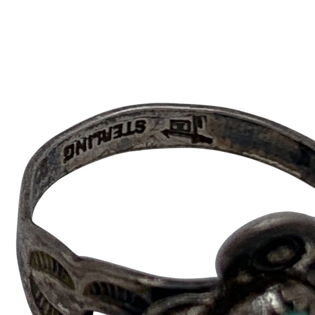 Sterling Silver Ring With Blue Stone - 6