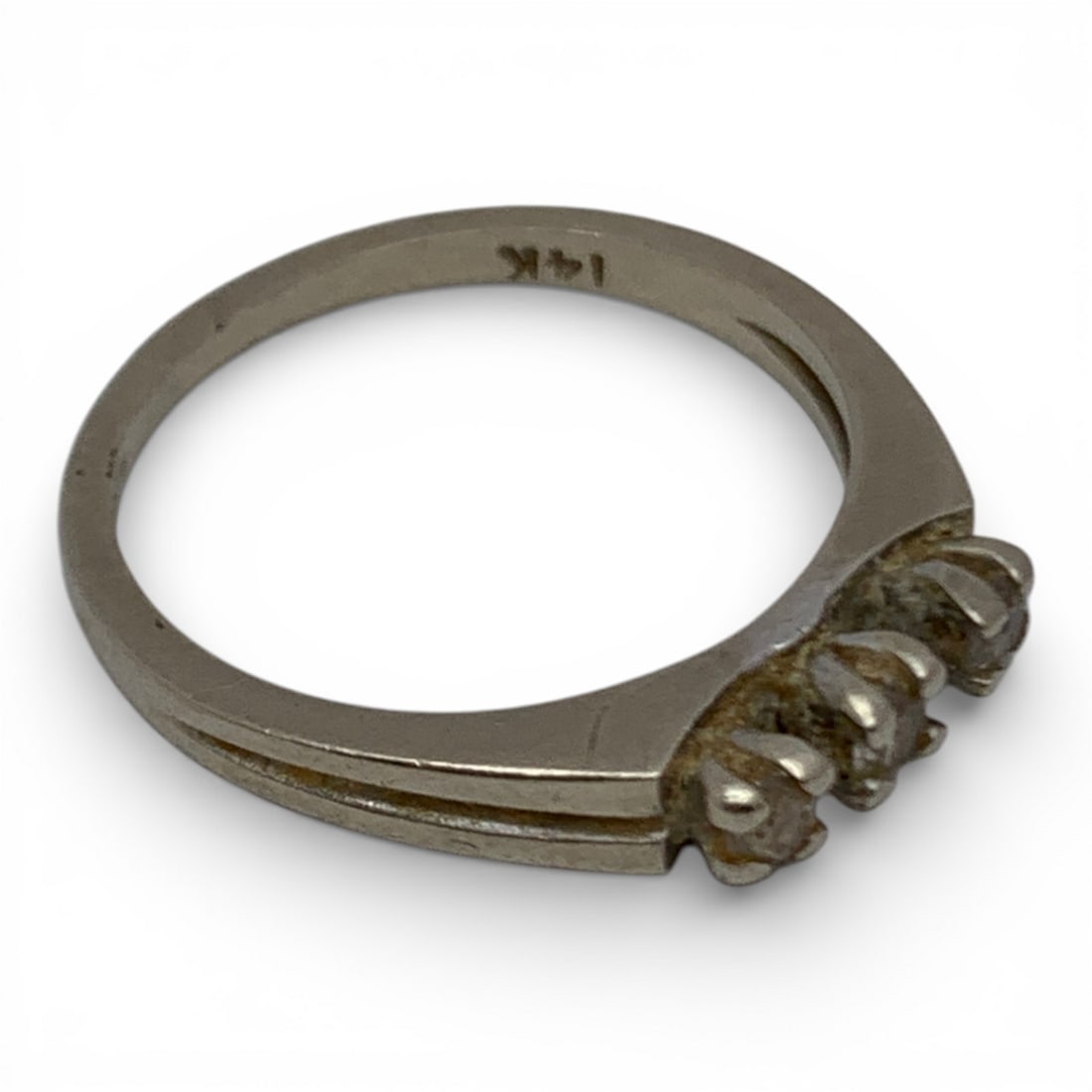 14k White Gold & Diamond Ring - 4