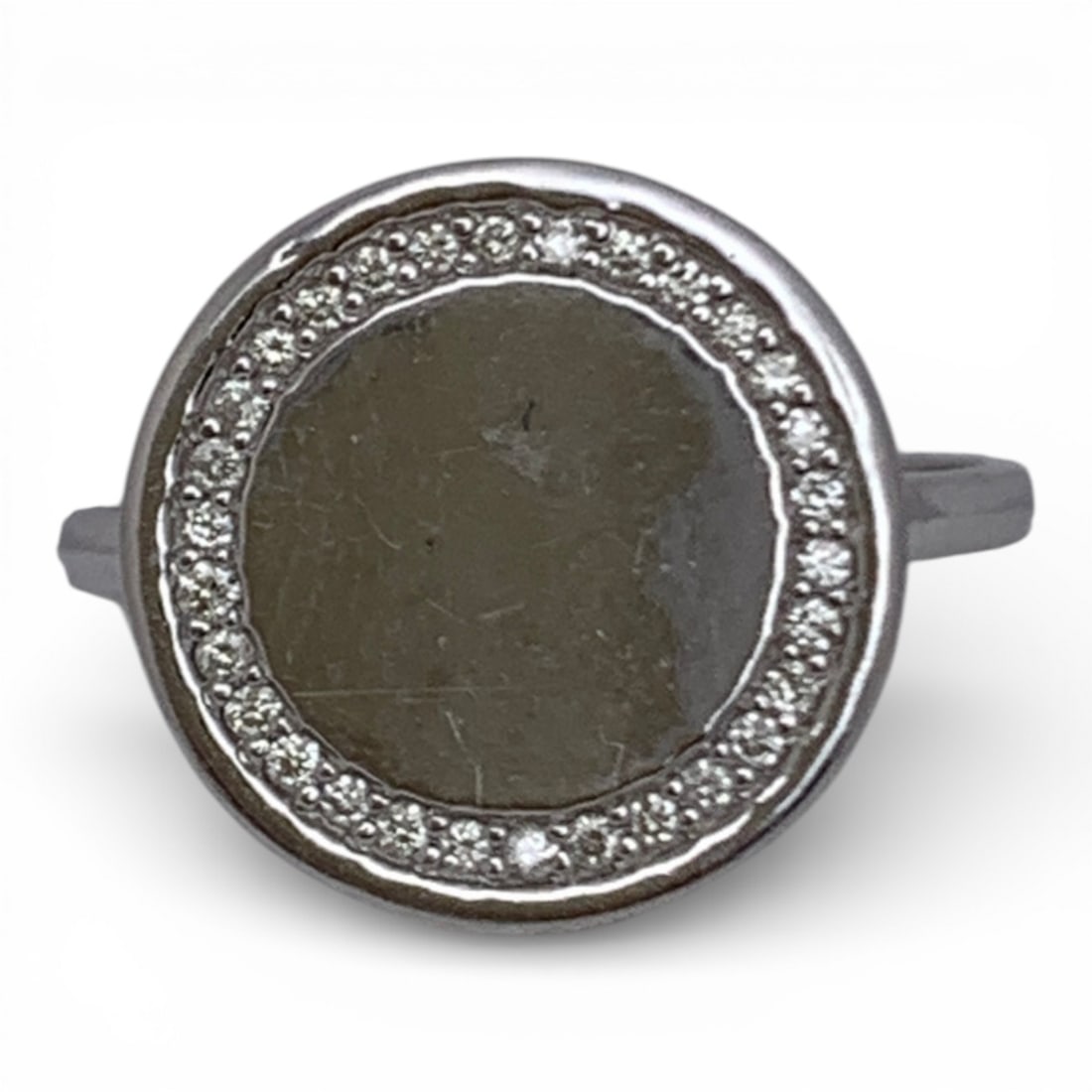 14k White Gold & Diamond Ring: Marked 14k - Size 5.75 - 1.6 DwtGemstones Tested With Presidium Gem Tester Il - Berners Does Not Guarantee Authenticity Of Gemstones