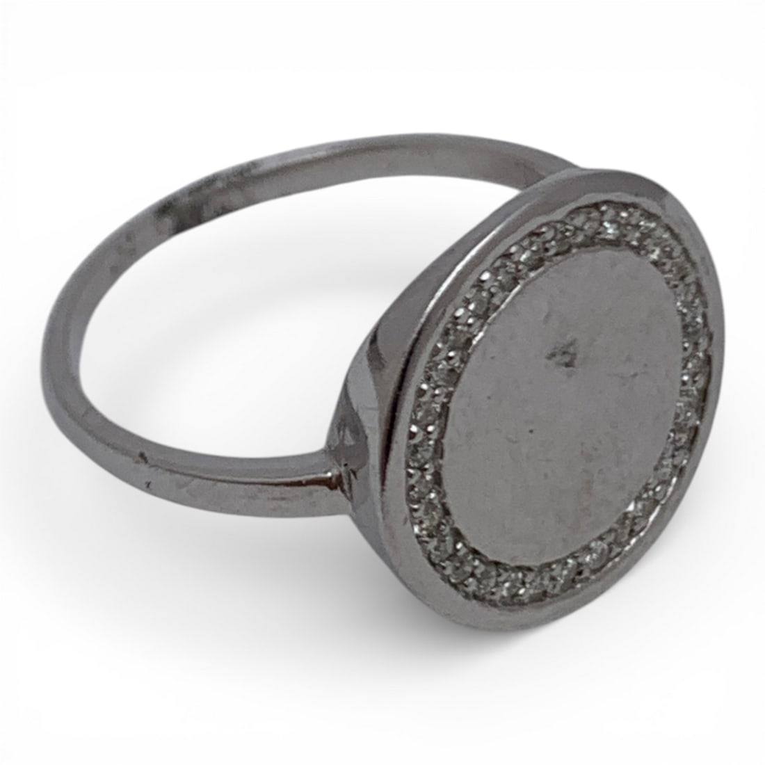 14k White Gold & Diamond Ring - 4