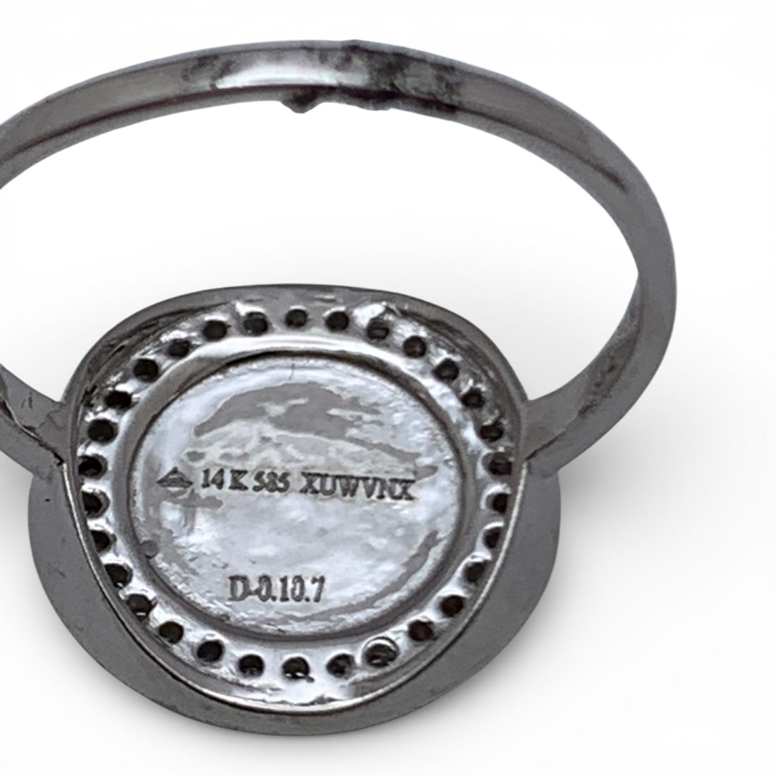 14k White Gold & Diamond Ring - 6