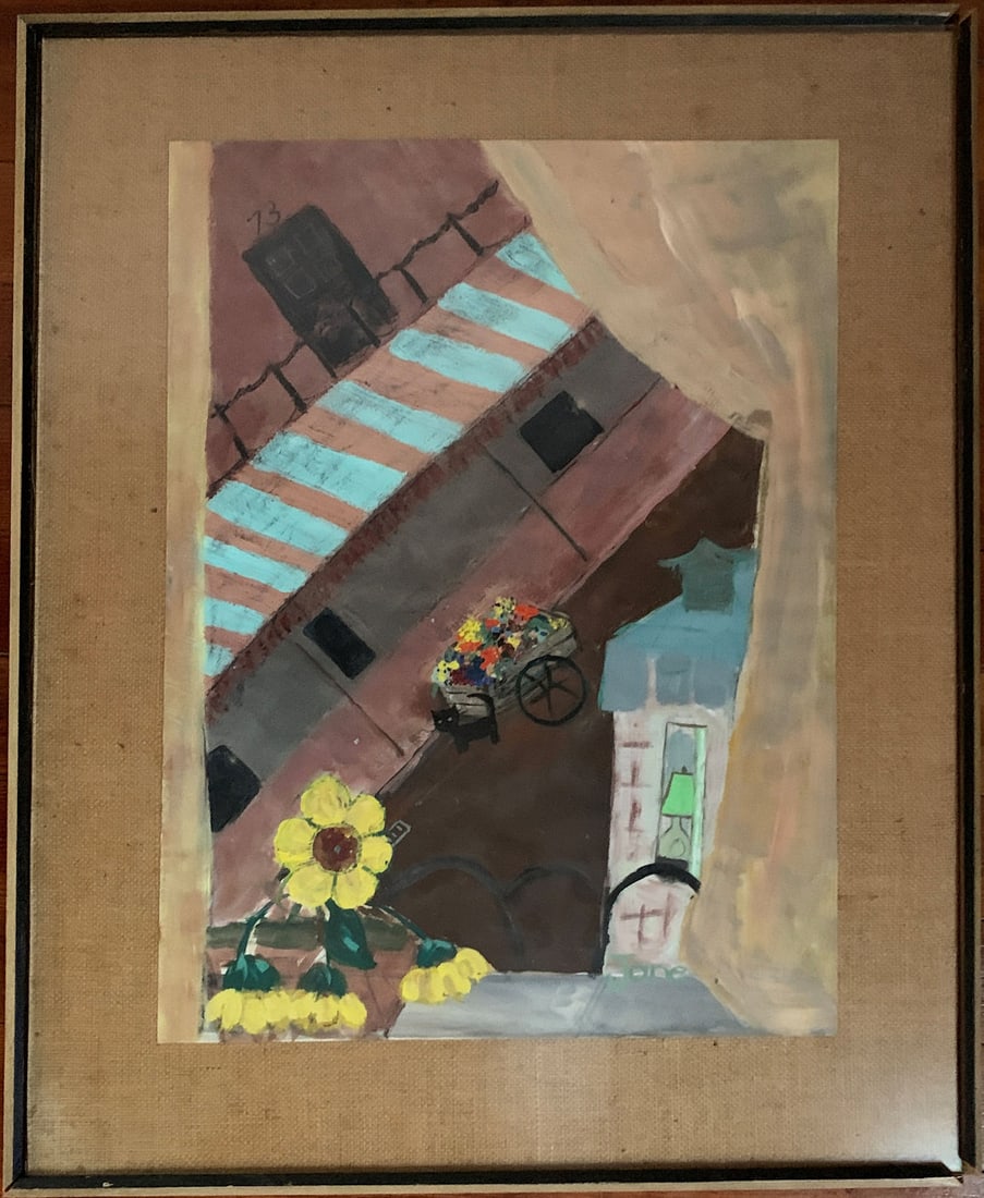 Painting On Paper Signed Jane - 2