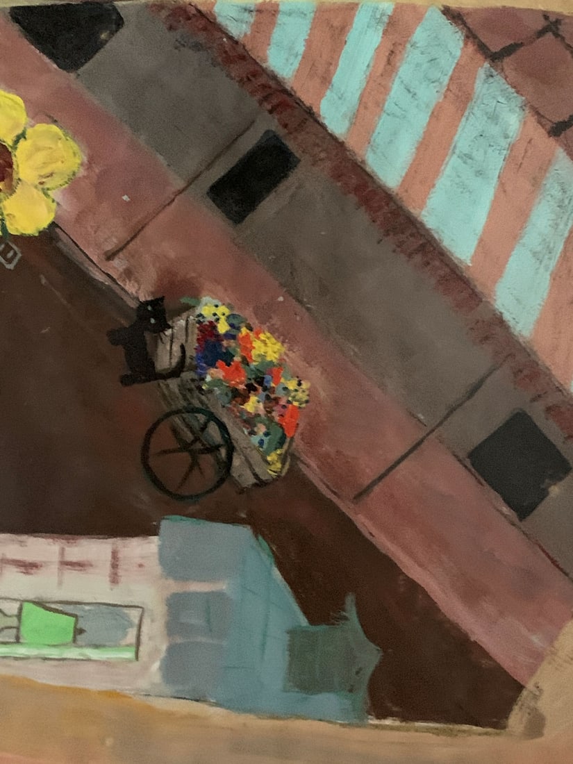 Painting On Paper Signed Jane - 5