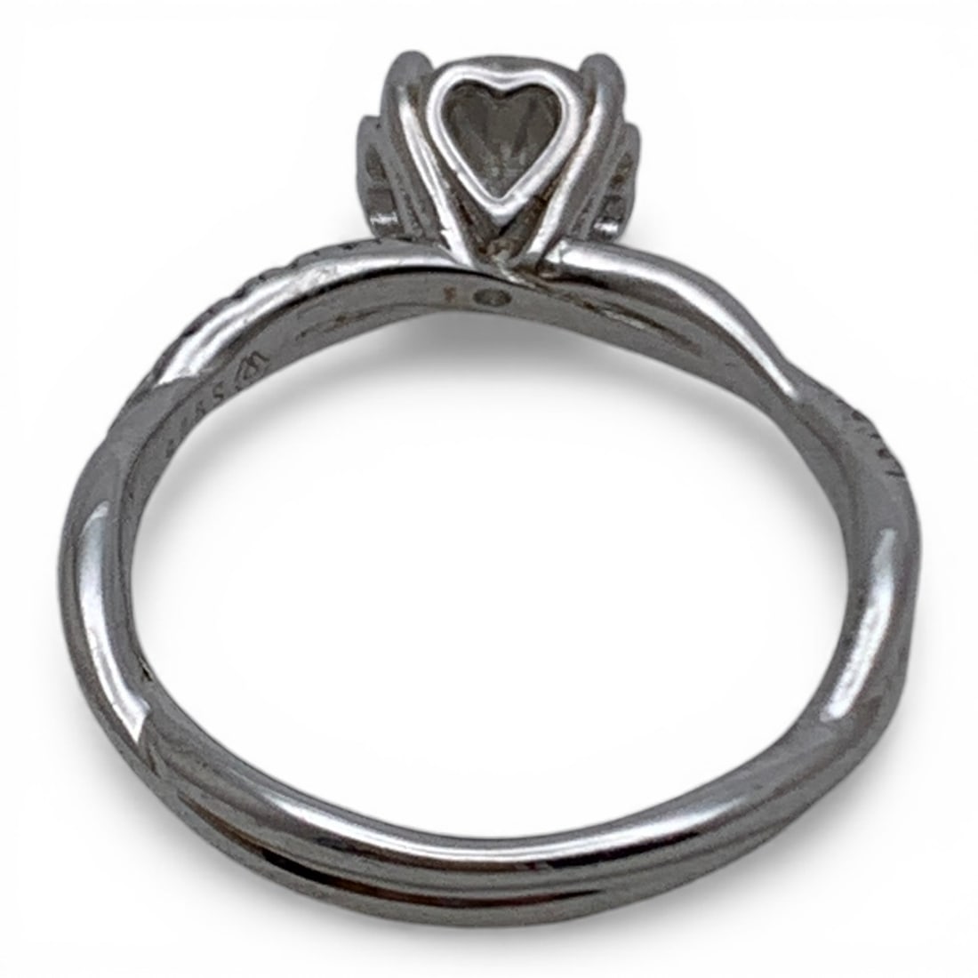 Sterling Silver Ring With Clear Stones - 2