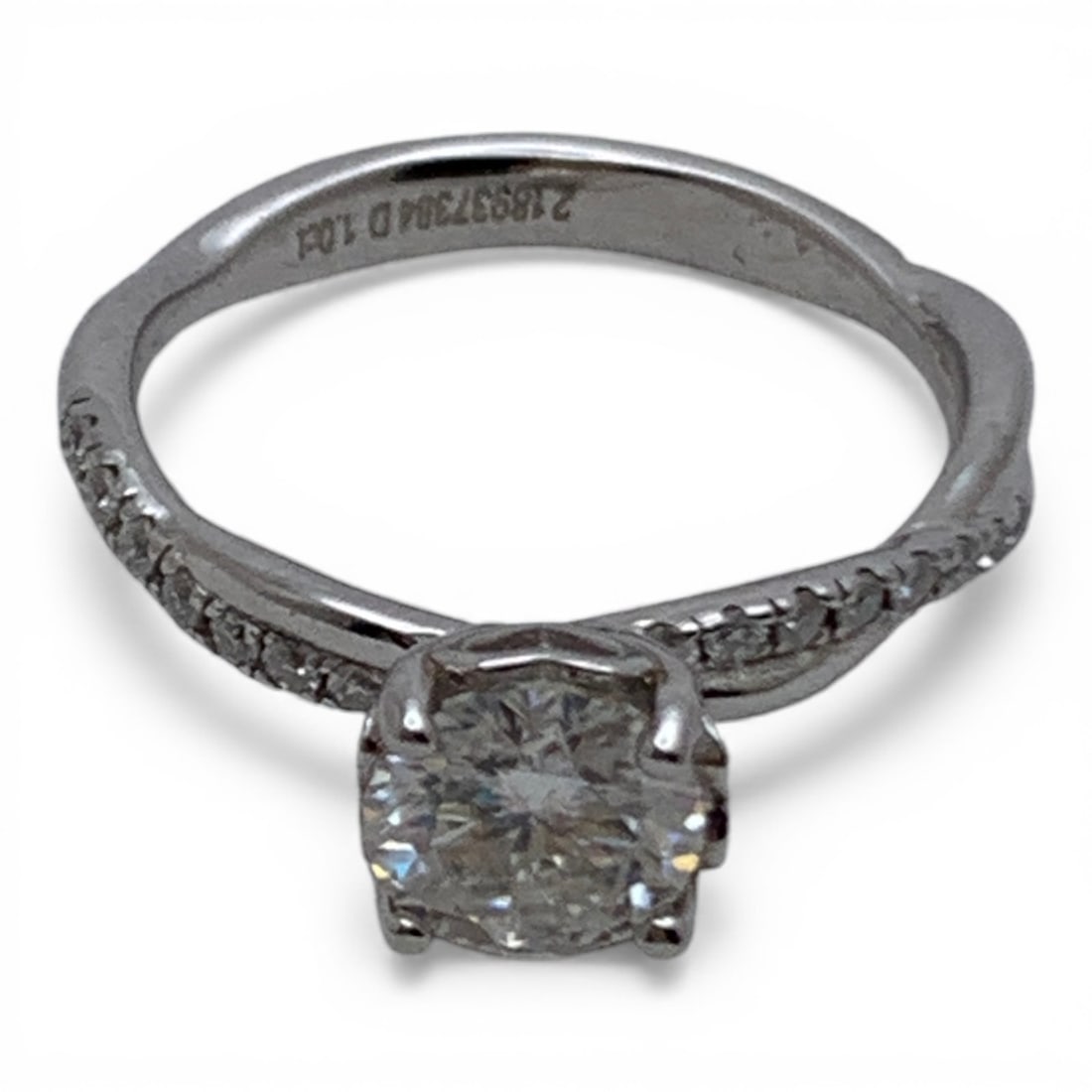 Sterling Silver Ring With Clear Stones - 5