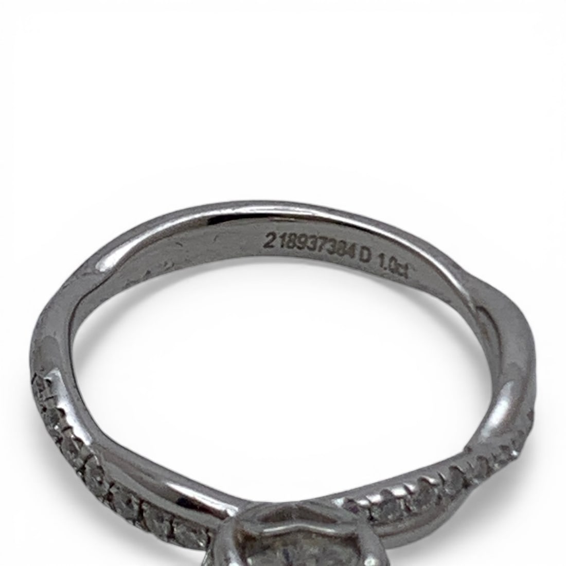 Sterling Silver Ring With Clear Stones - 6