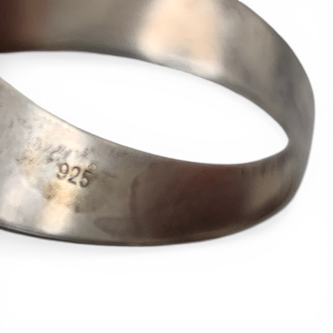 Sterling Silver Ring With Blue Stone - 6