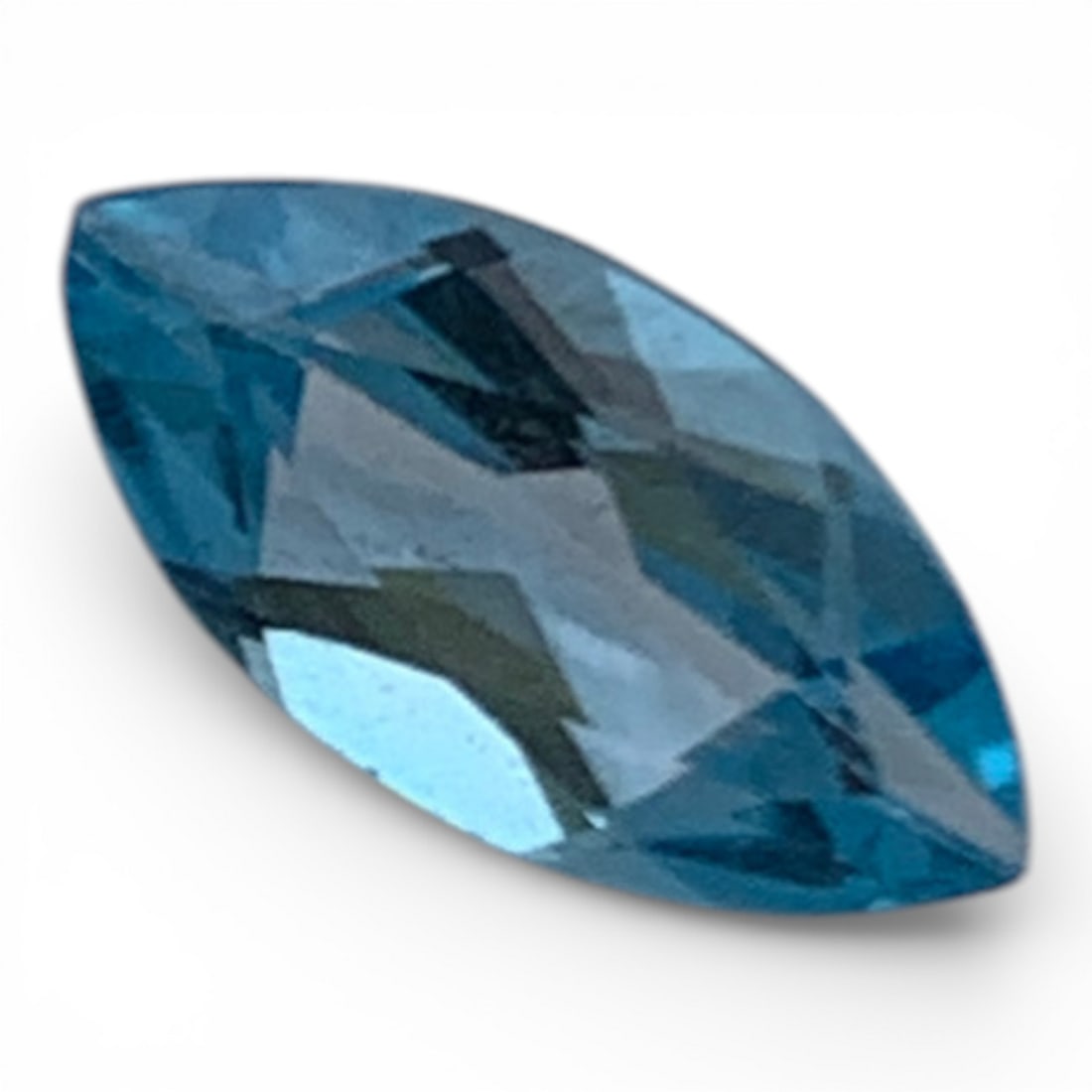 Faceted Clear Blue Topaz Gemstone - 3