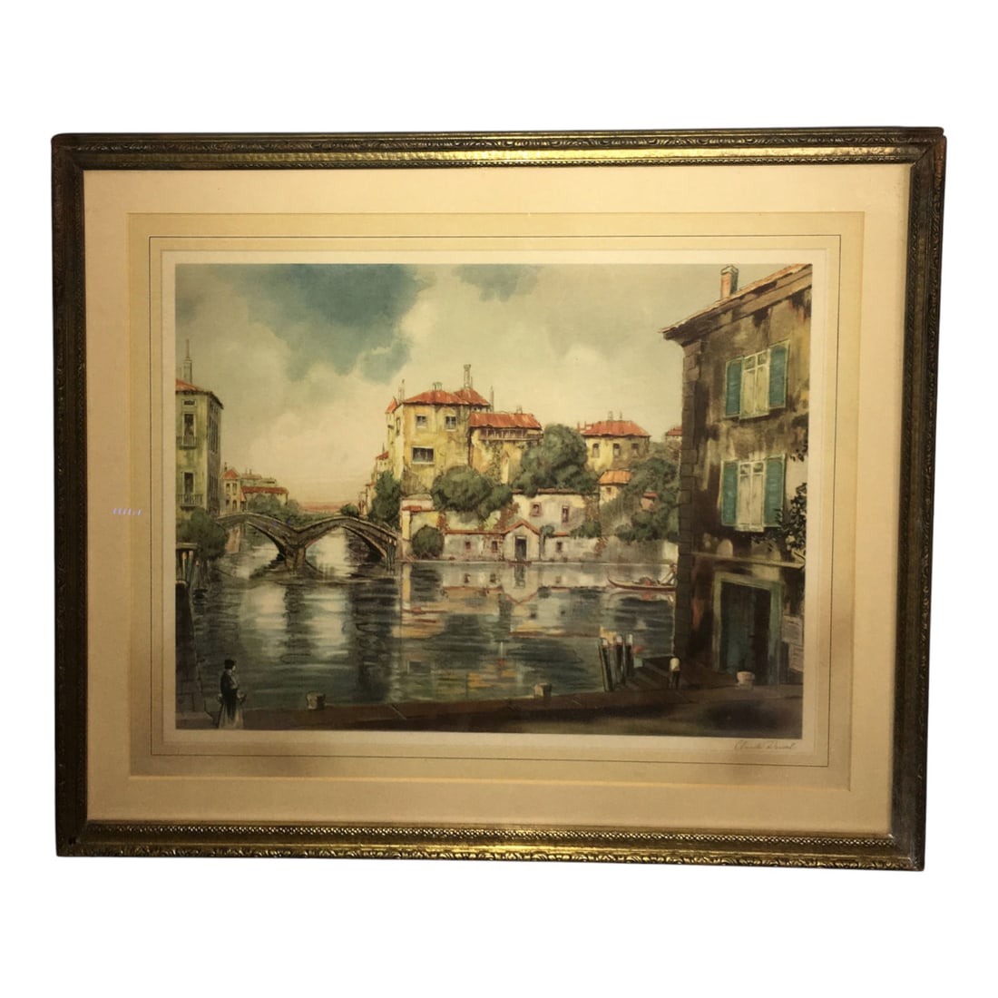 Framed Claude Dorval Print: Master Art Corp. Chicago. Framed And Under Glass: 21.5" X 27.5".