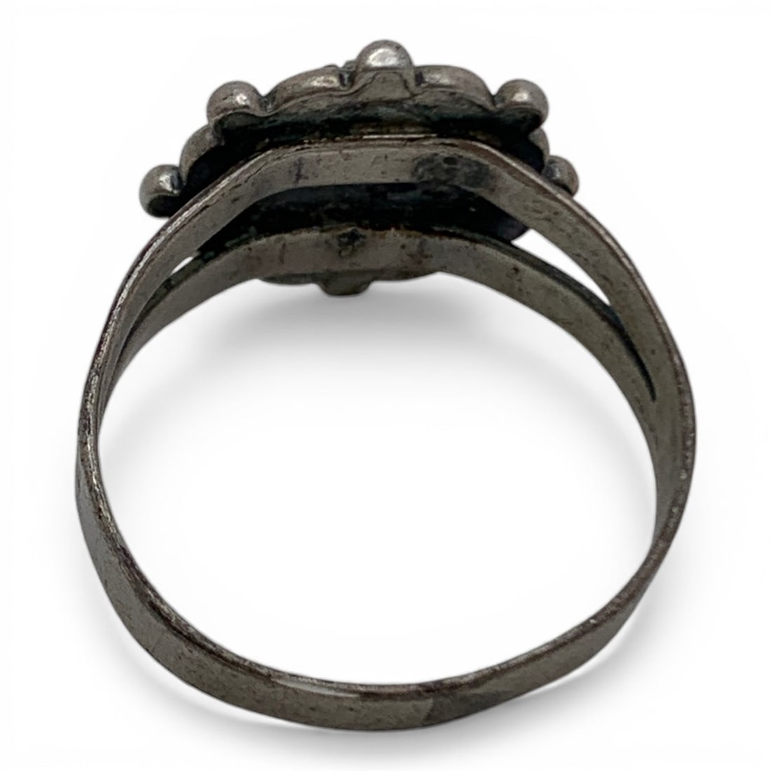 Sterling Silver & Blue Stone Ring - 2