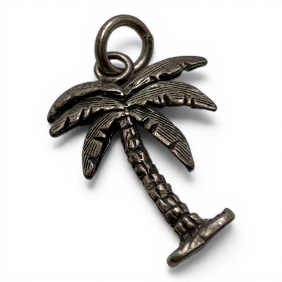 Sterling Silver Palm Tree Charm: Marked 925 - 1" Long - 1.6 Grams