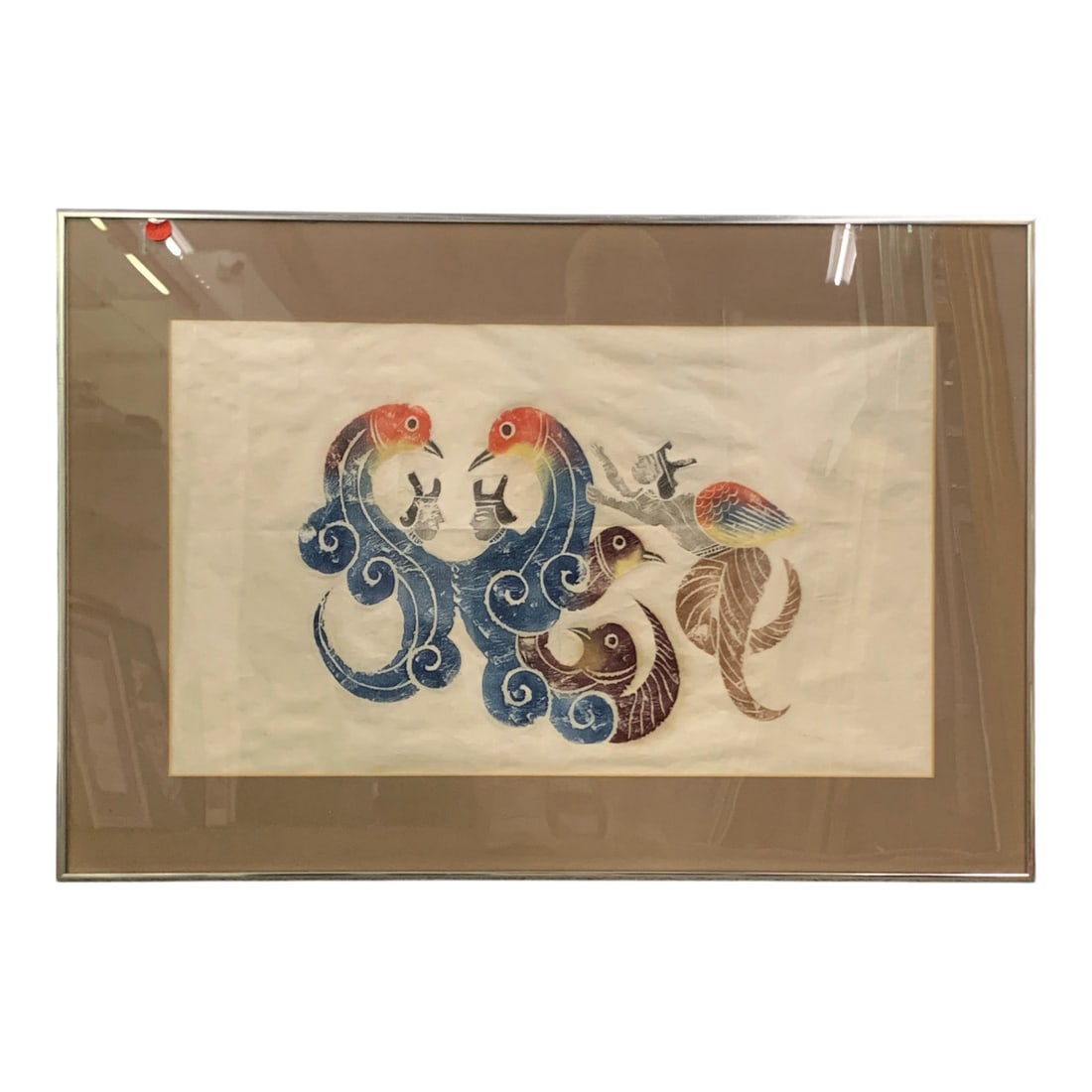 Framed Woodblock Print: Framed And Under Glass: 19.25" X 29.25".