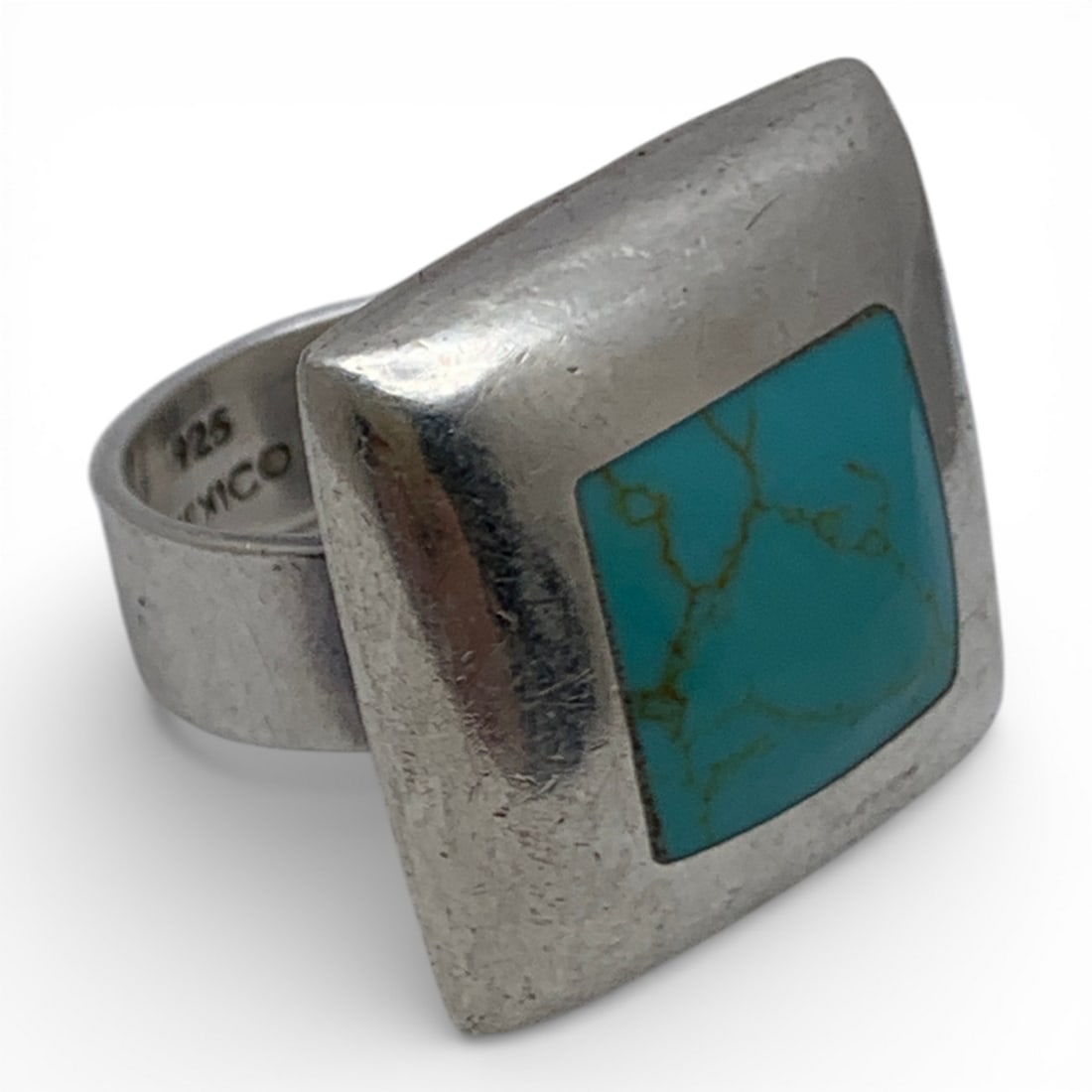 Sterling Silver & Turquoise Ring - 4