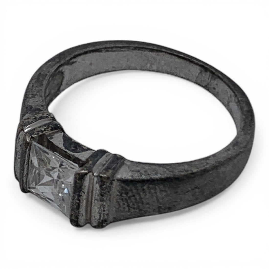 Sterling Silver & Clear Stone Ring - 3