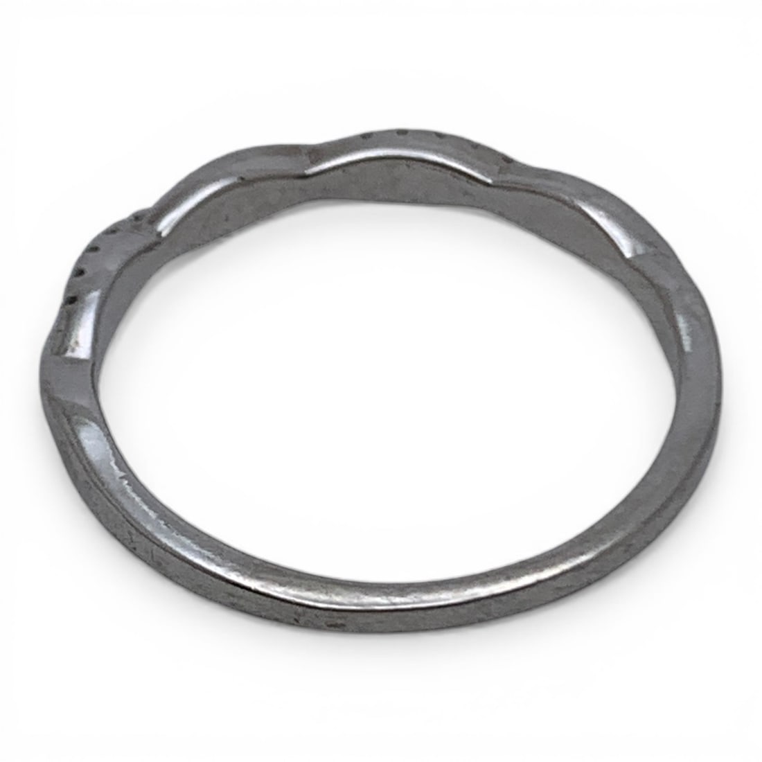 Sterling Silver Ring With Clear Stones - 2