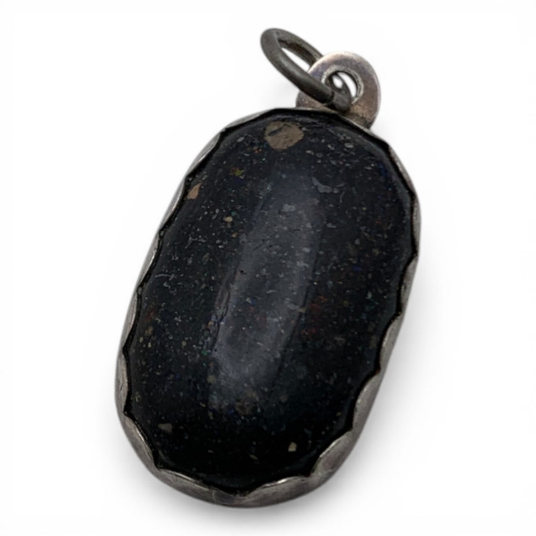 Silver Pendant With Black Stone - 3
