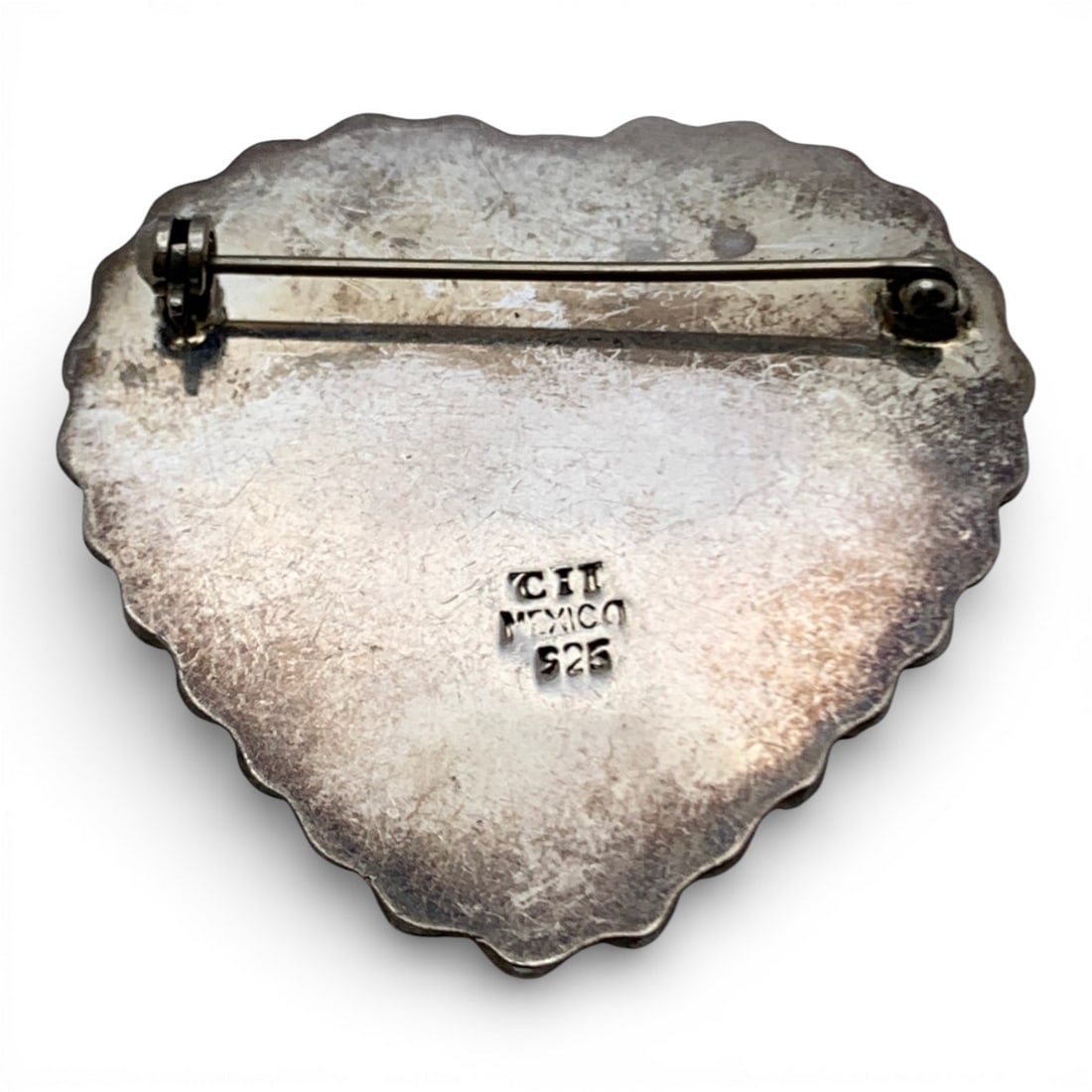 Sterling Silver Heart Pin - 2