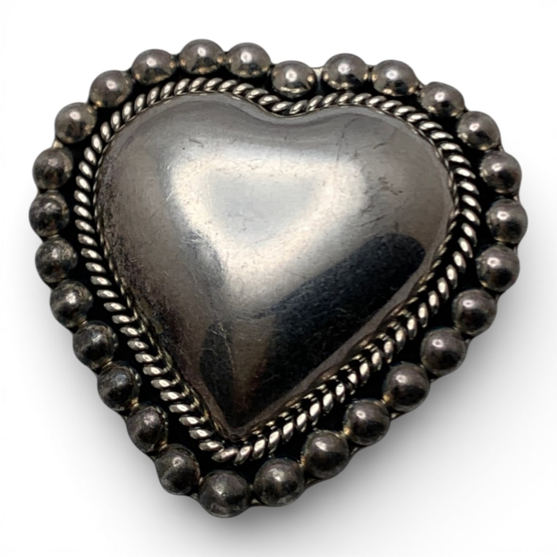 Sterling Silver Heart Pin - 3
