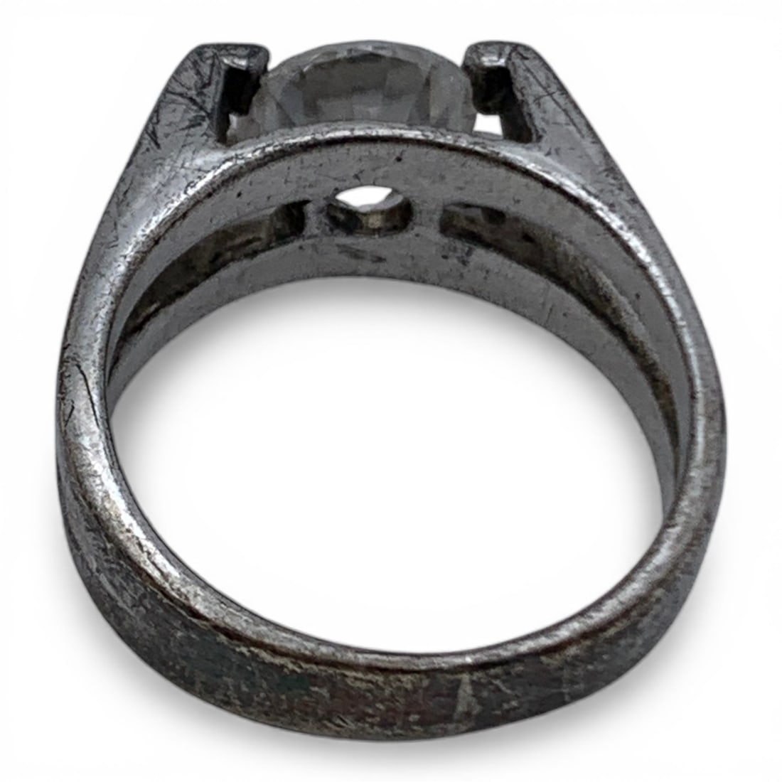 Sterling Silver & Clear Stone Ring - 2