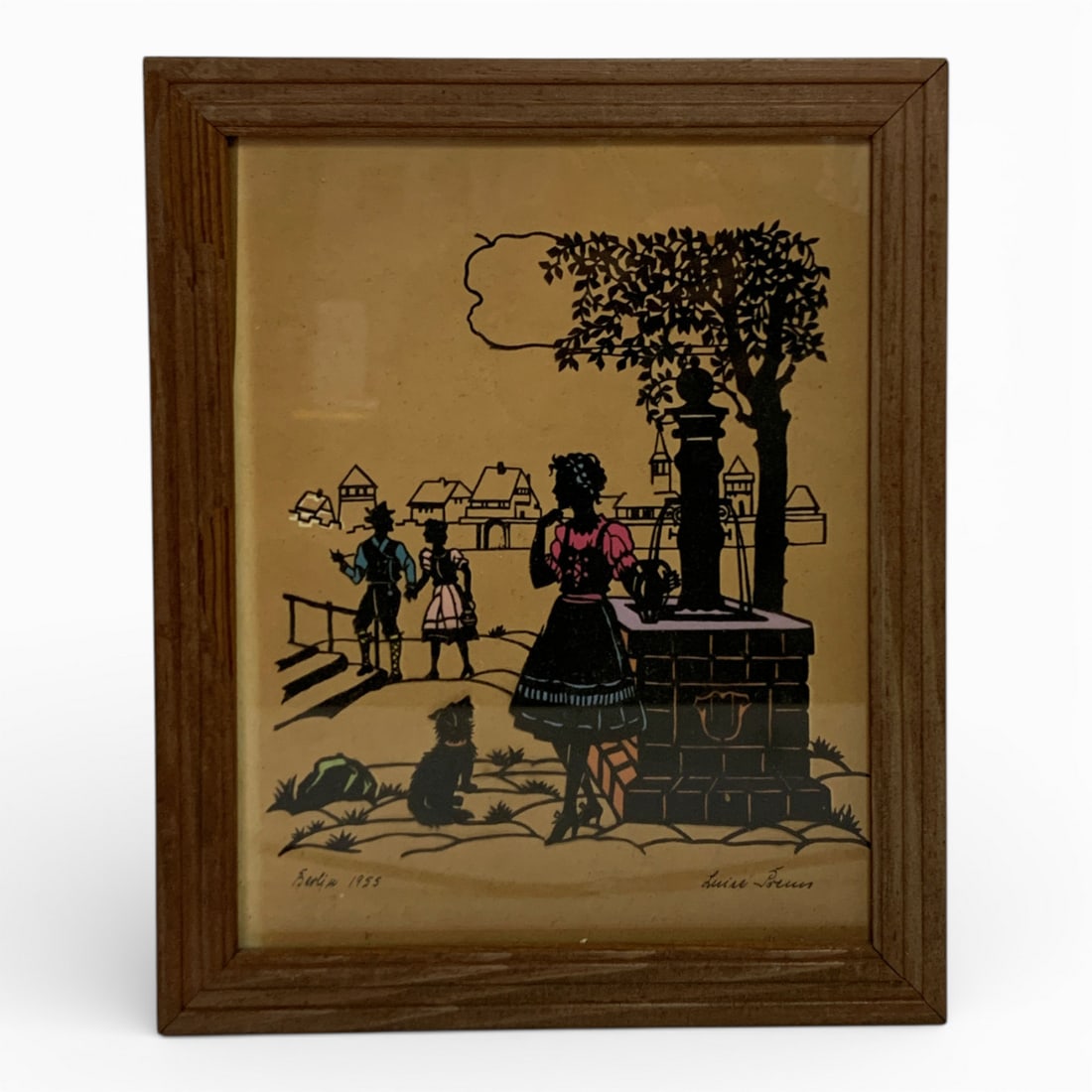 Signed Silhouette, Dated Berlin 1955: Framed And Under Glass: 11.75" X 9.5".