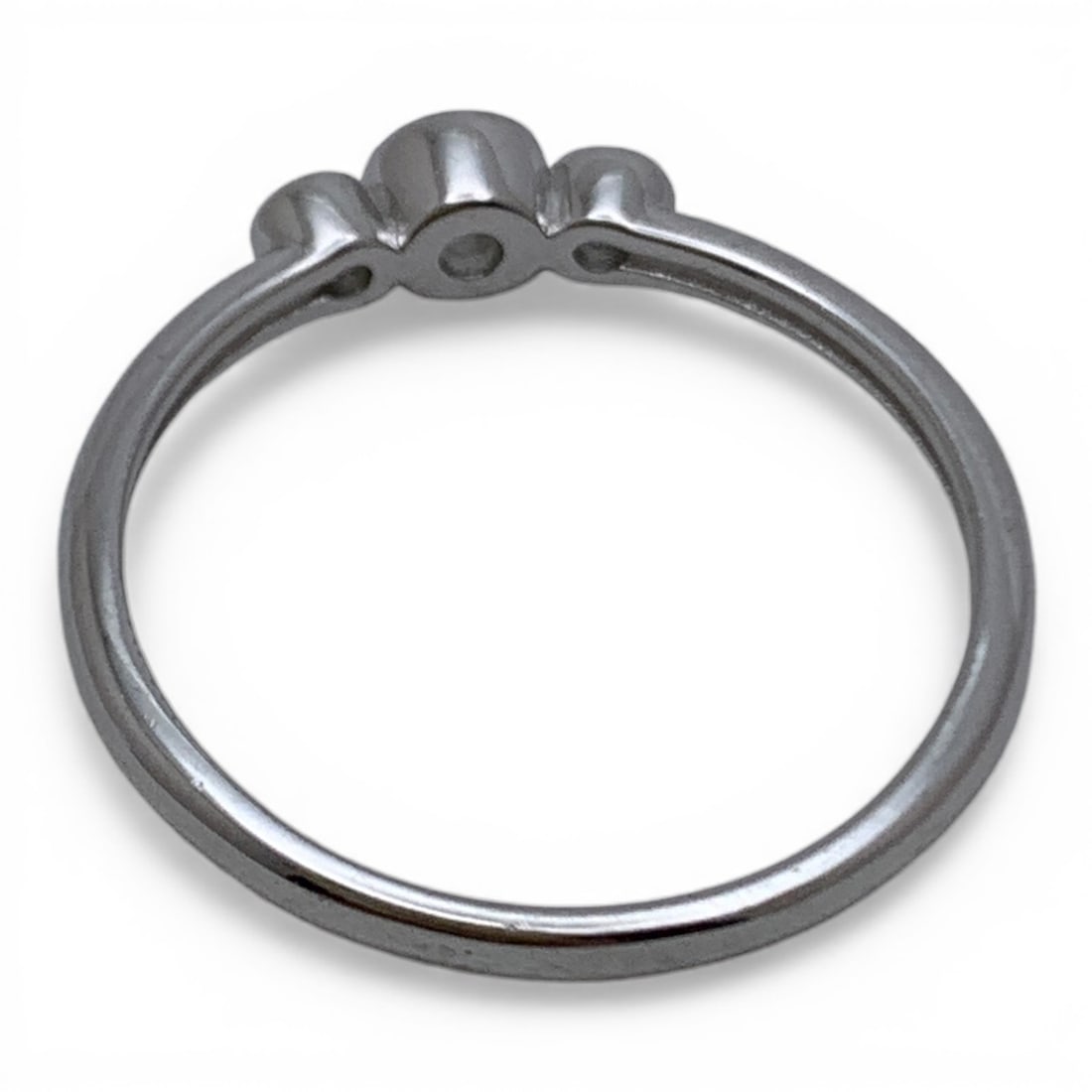 Sterling Silver Ring With Clear Stones - 2