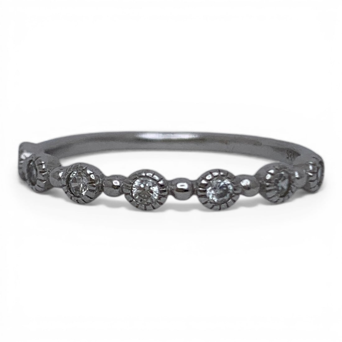 Sterling Silver Ring With Clear Stones (1 of 6)