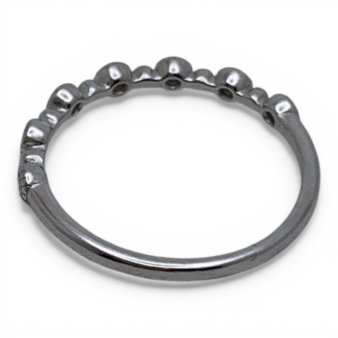 Sterling Silver Ring With Clear Stones - 2