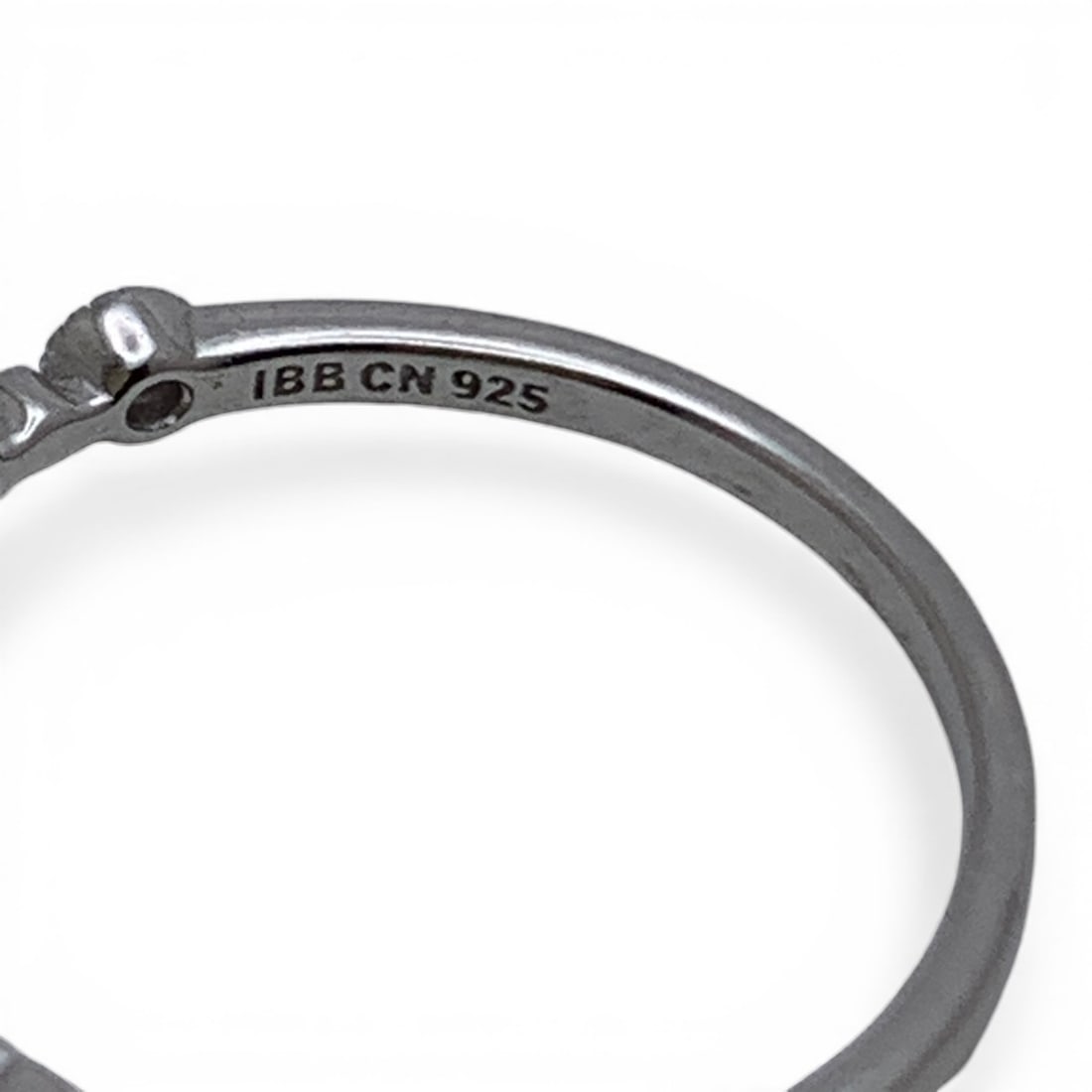 Sterling Silver Ring With Clear Stones - 6