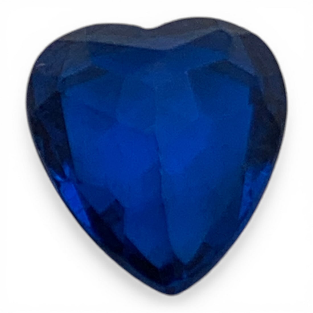 Faceted Deep Blue Spinel Heart Gemstone - 2
