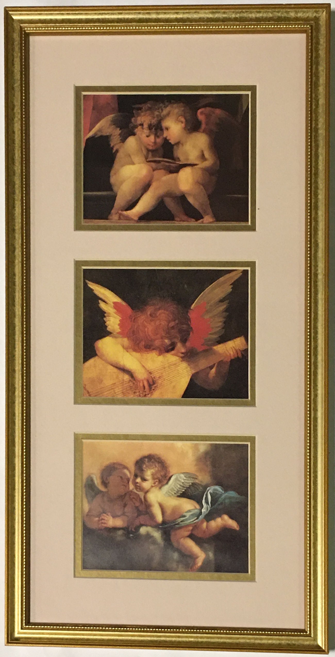 Cherub Prints In Gilt Frame - 2
