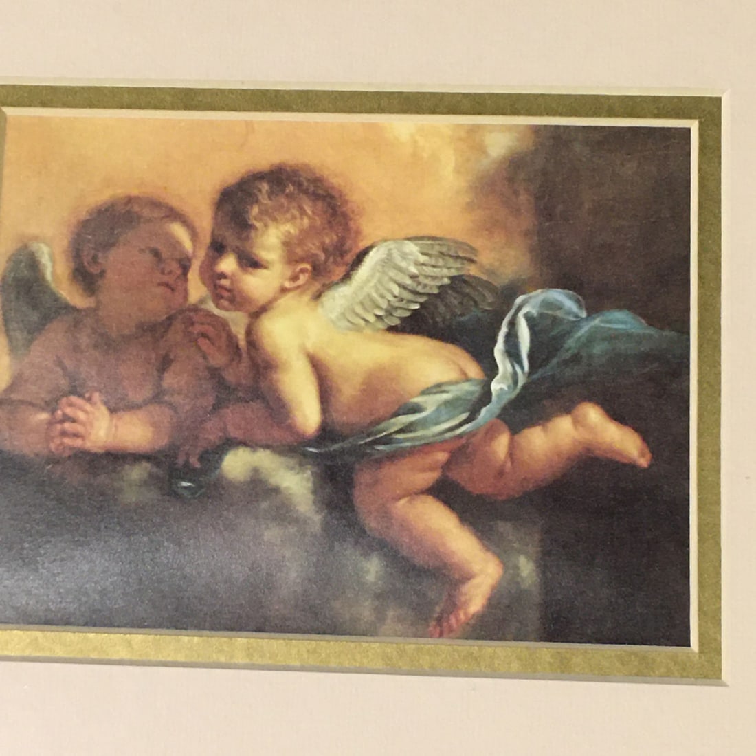 Cherub Prints In Gilt Frame - 3