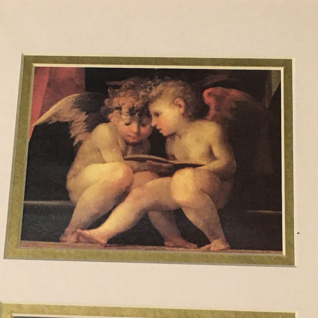 Cherub Prints In Gilt Frame - 5