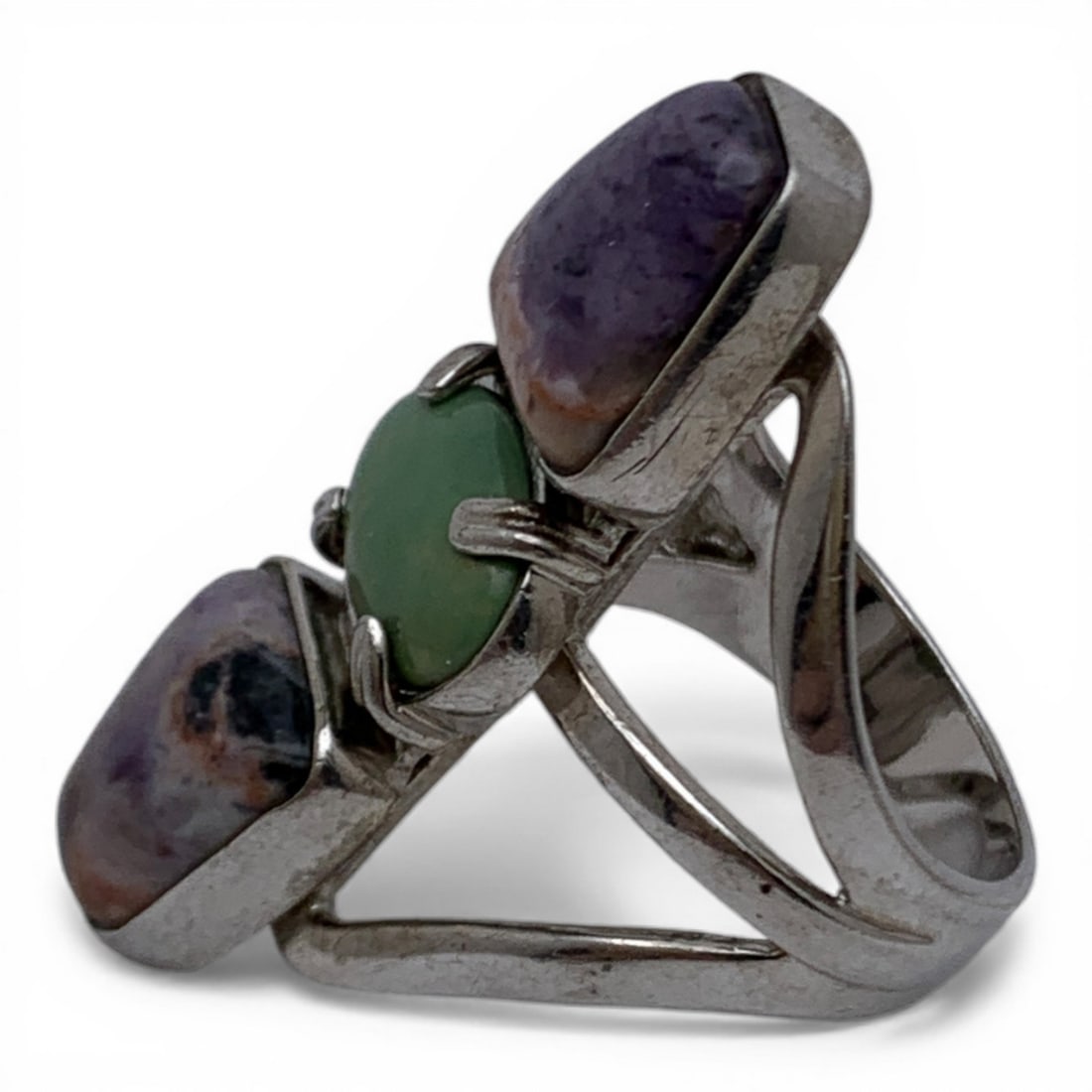 Sterling Silver Ring With Stones - 3