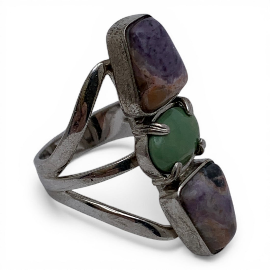 Sterling Silver Ring With Stones - 4