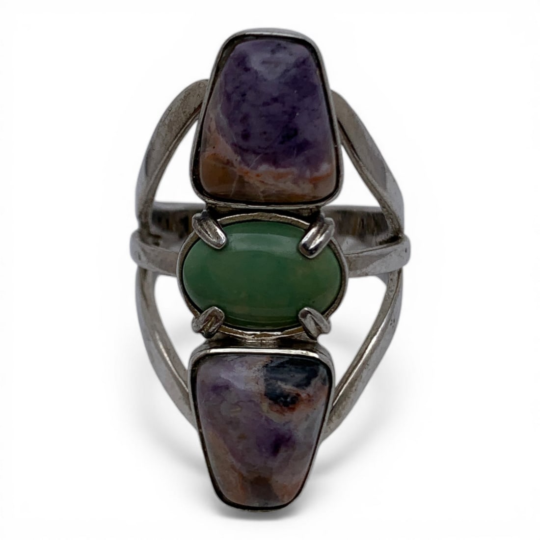 Sterling Silver Ring With Stones - 5