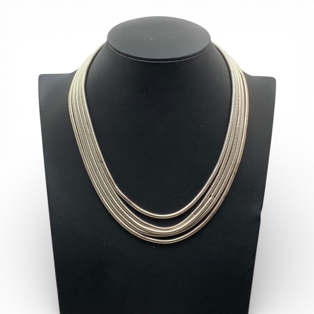 Sterling Silver Multi Strand Necklace - 5