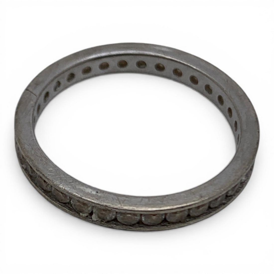 Sterling Silver Ring With Clear Stones - 3