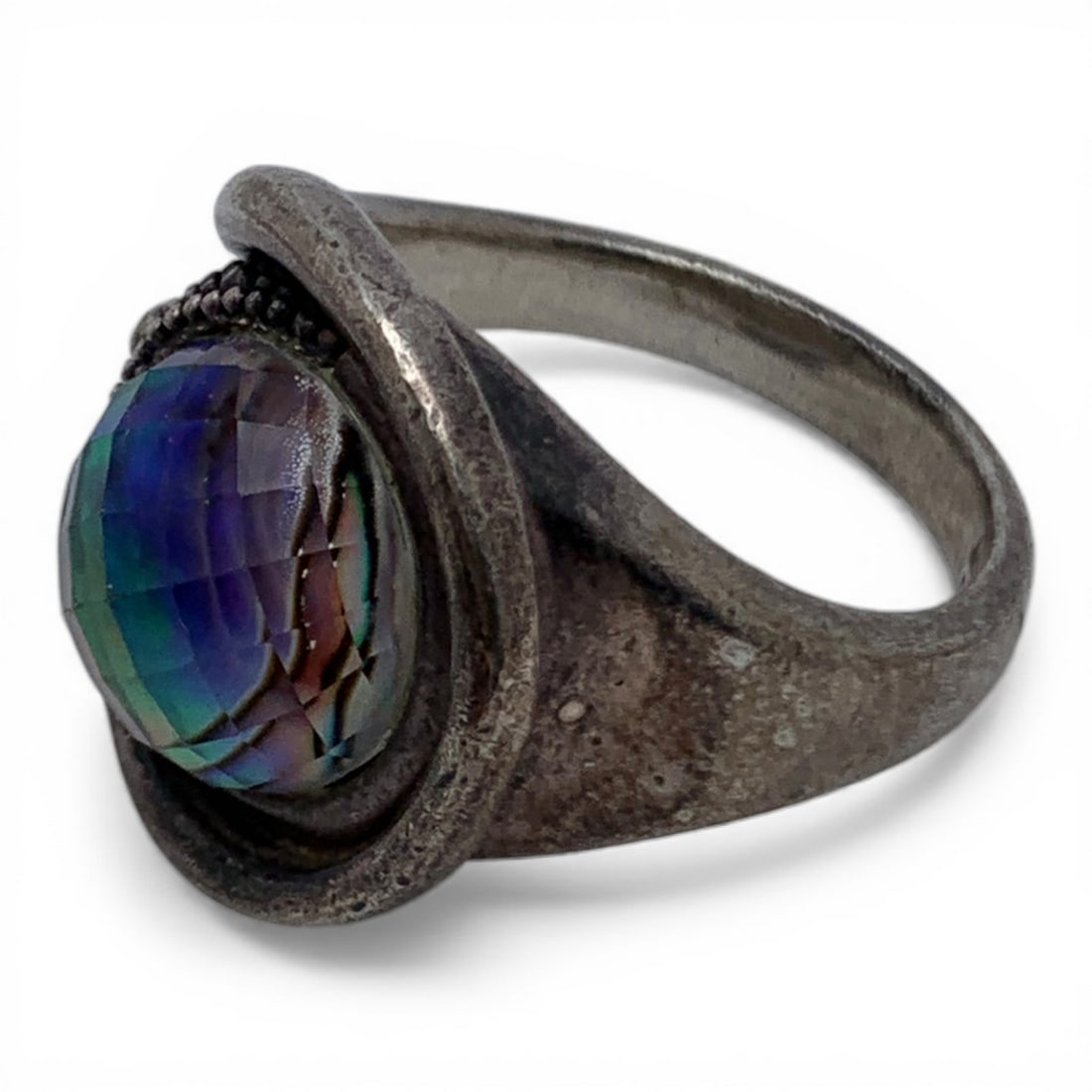 Michael Dawkins Sterling Ring With Stone - 3