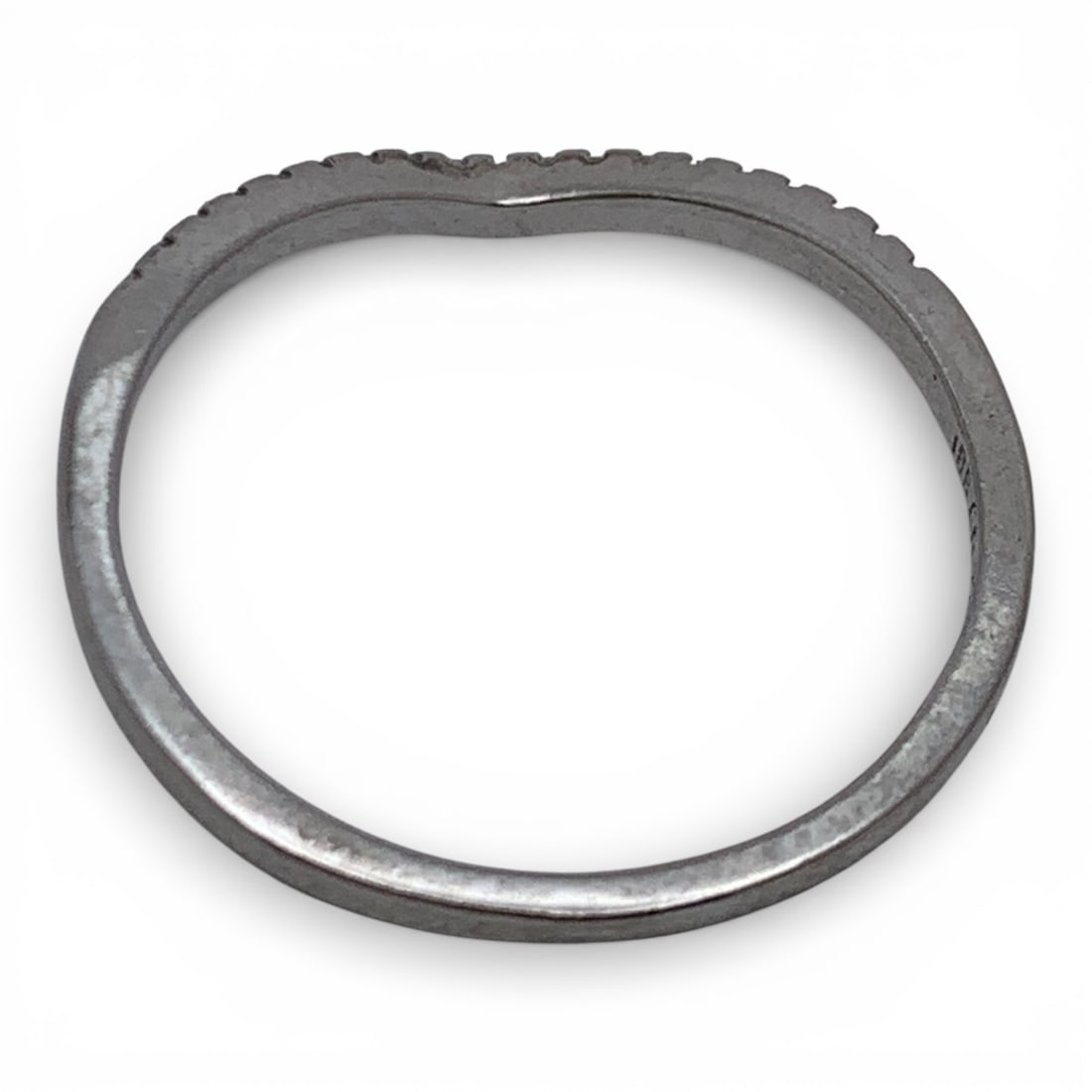 Sterling Silver Ring With Clear Stones - 2