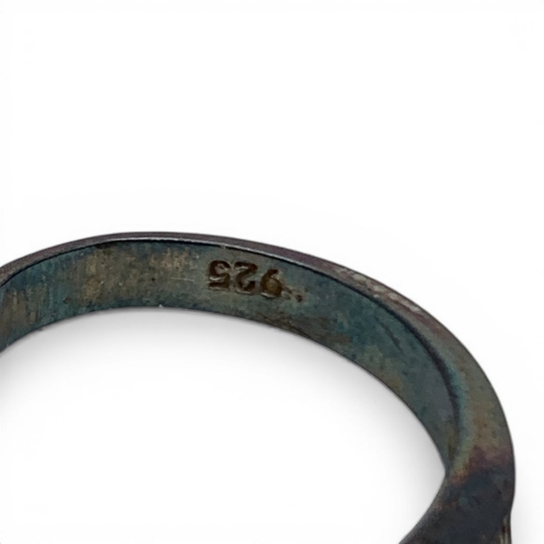 Sterling Silver Ring With Clear Stones - 6