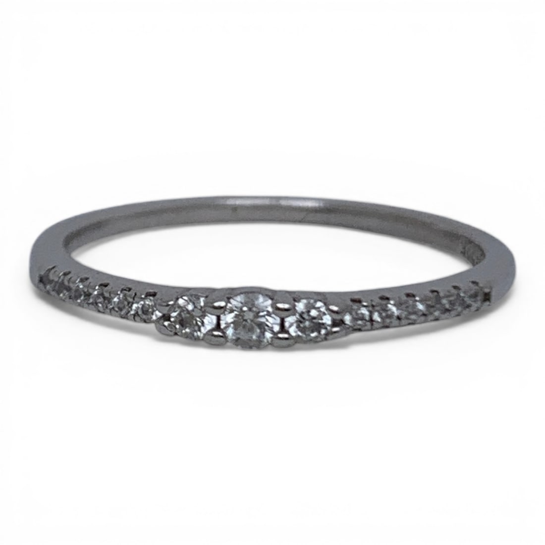 Sterling Silver Ring With Clear Stones (1 of 5)