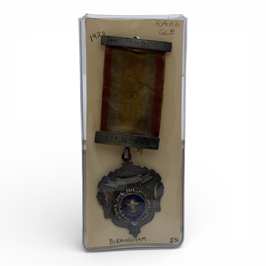 1920 Birmingham Medal: 4 1/4" Long