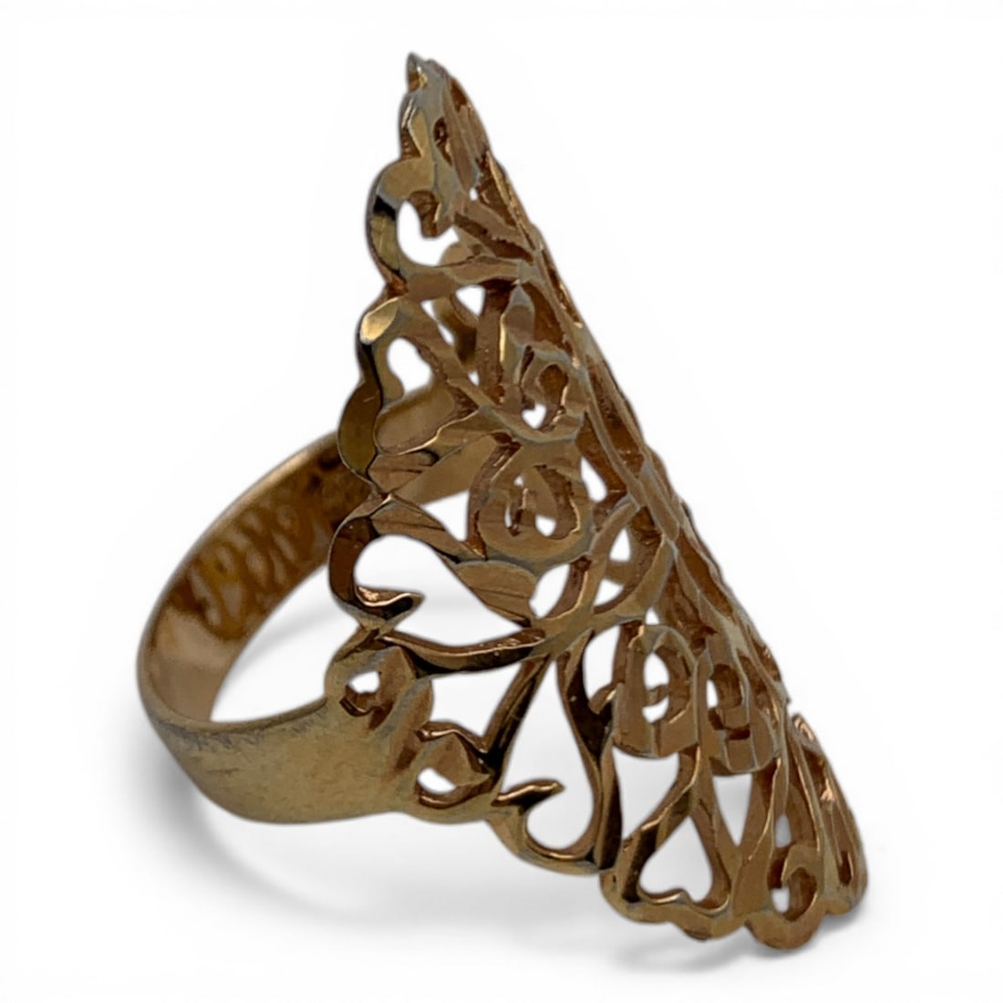 Sterling Silver Gold Tone Ring - 4