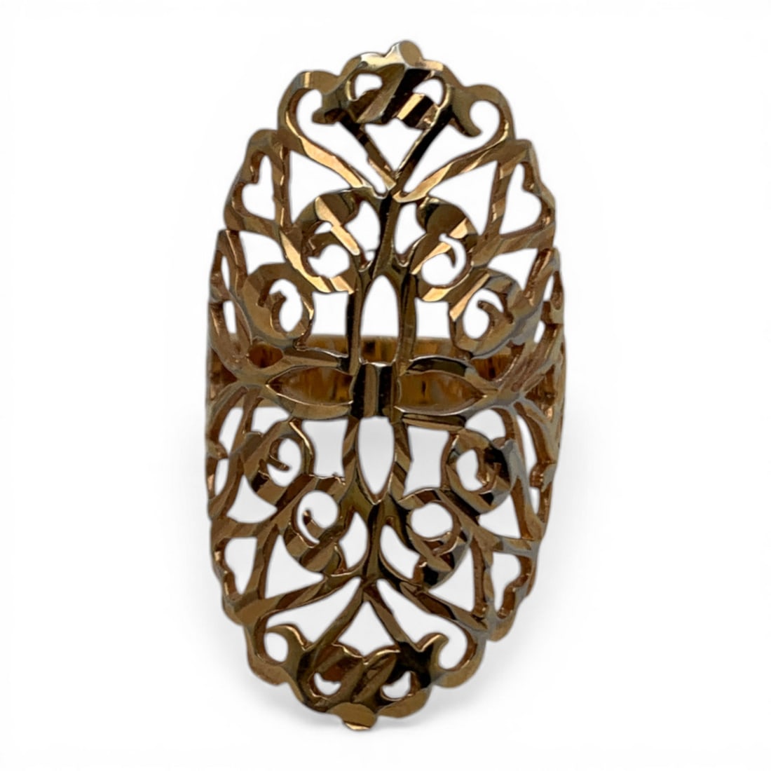 Sterling Silver Gold Tone Ring - 5