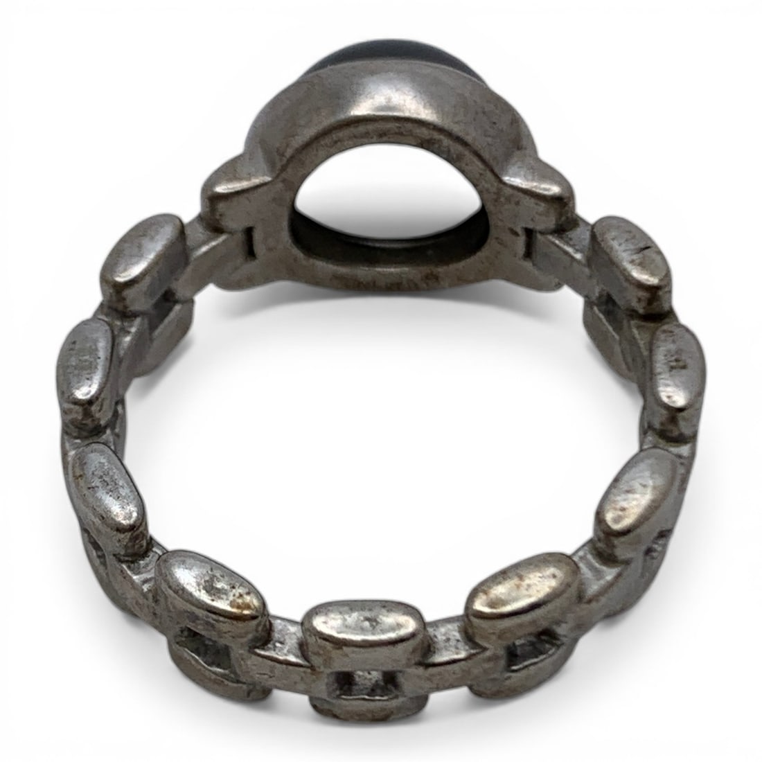 Sterling Silver Ring With Grey Stone - 2